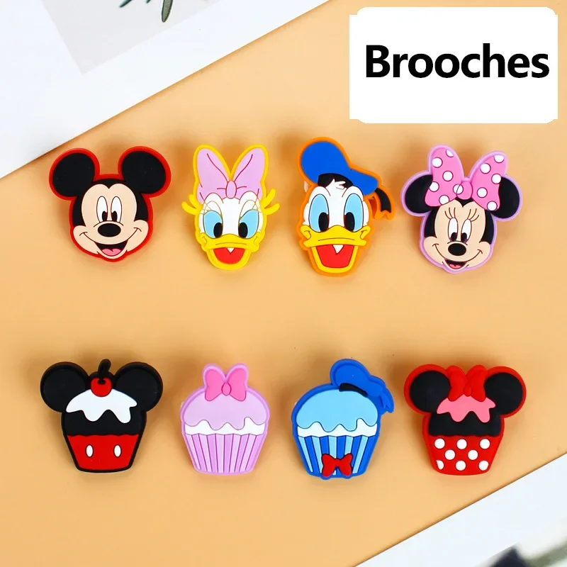 

Disney Cartoon Mickey Mouse Kawaii Soft rubber Brooch Couple Cute Badge Personality Trend Accessories Enamel Pin Students Gifts