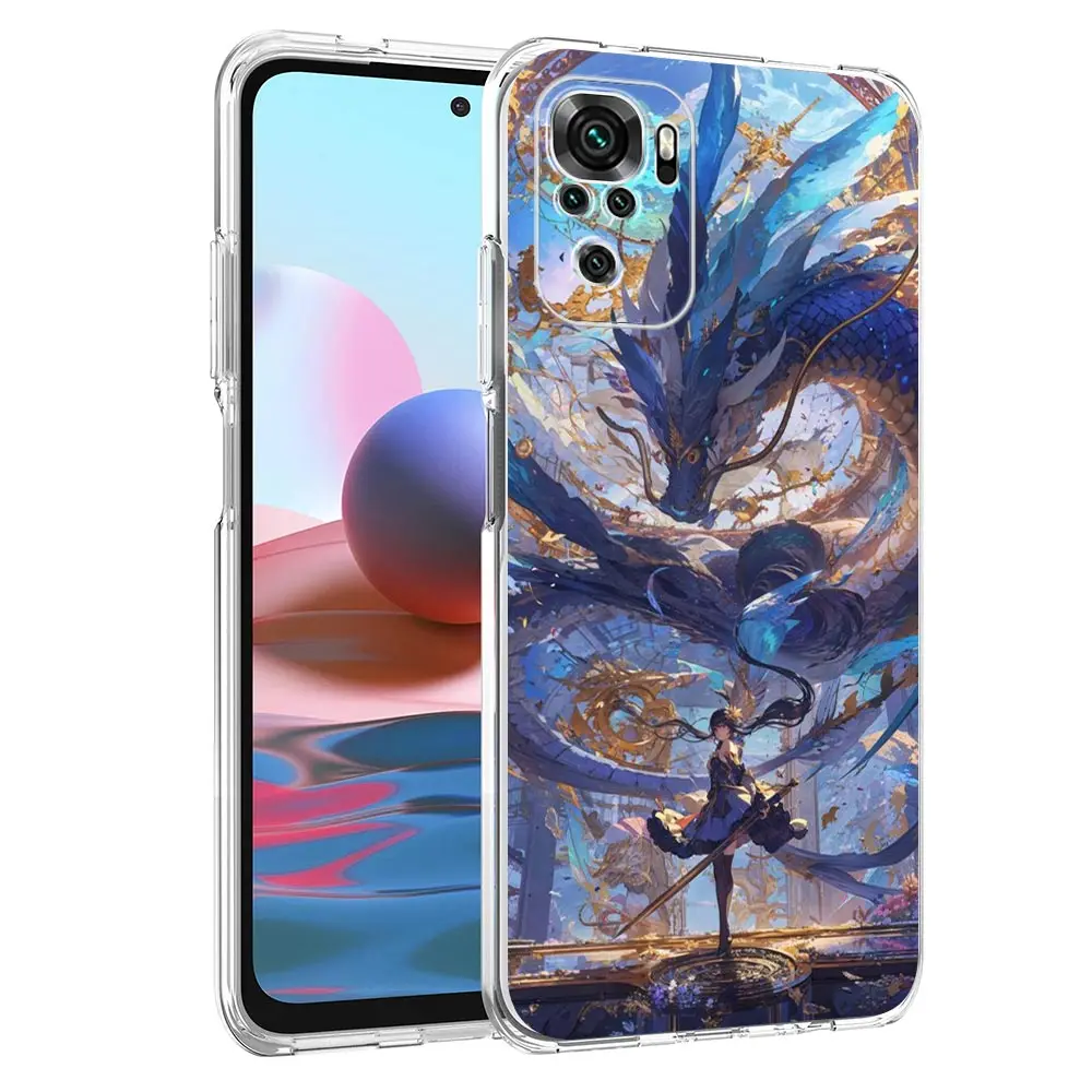 Genshin Impact Dragon Zhongli Themed Phone Case Cover