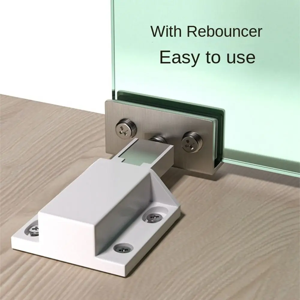 2PCS Hardware Glass Door Hinge Zinc Alloy Furniture Frameless Clamp Self-closing No Drilling Cabinet Door Hinge Glass Cabinet