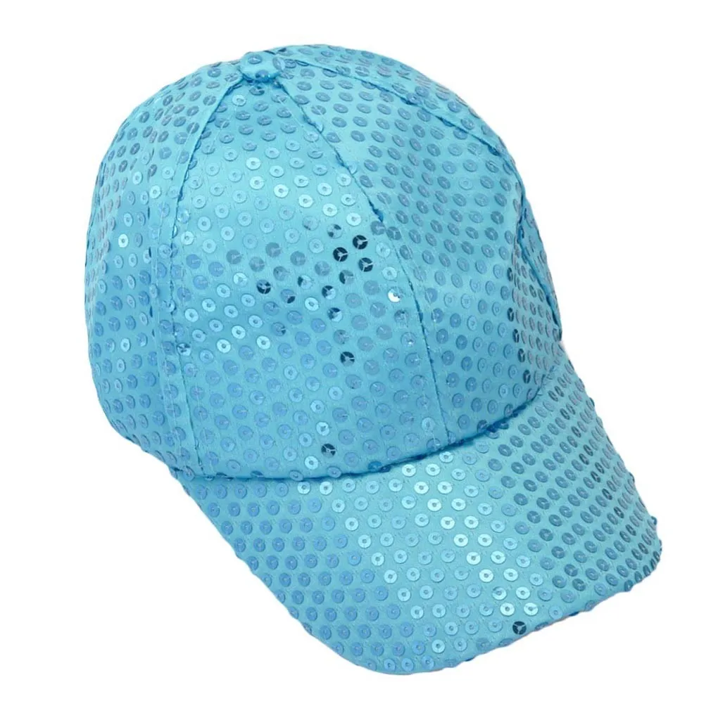 Glitter Sequins Baseball Caps Sequins Sun beach Fashion accessories Unisex Pure Color Snapback Hats Baseball Caps Yellow Black