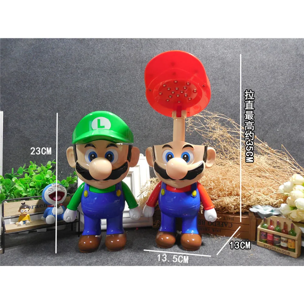 슈퍼 마리오 브라더스 피규어 LED 물음표 브릭 야간 조명, USB 충전 애니메이션 책상 램프, 조각상 장식 조명, 생일 선물
