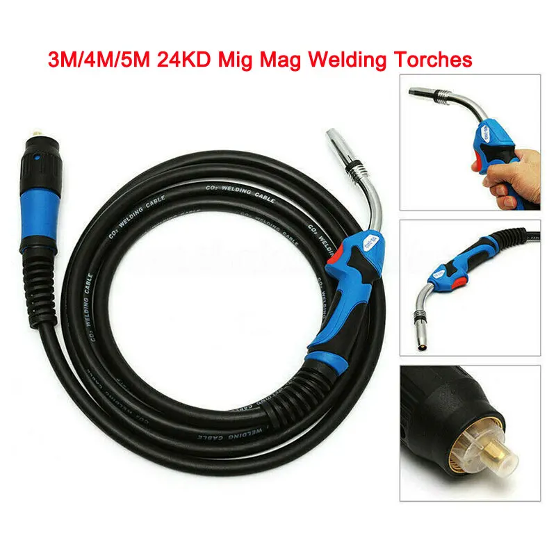 

New 4M/5M 24KD Mig Mag Welding Torches Accessories MB24AK Weld Torch Gun with Europ Connector for Mig Co2 Welding Equipment