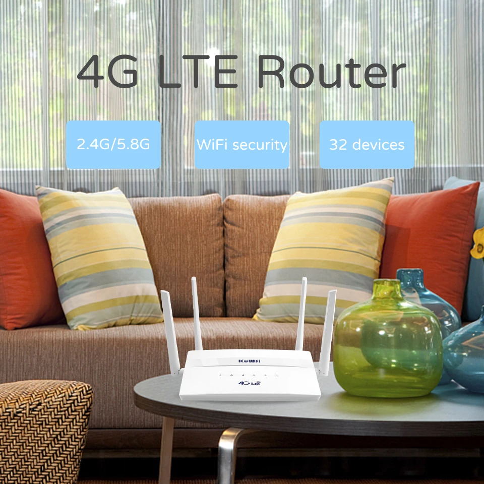 Roteador Wi-Fi, Hotspot Doméstico, Suporte 32 Usuários,