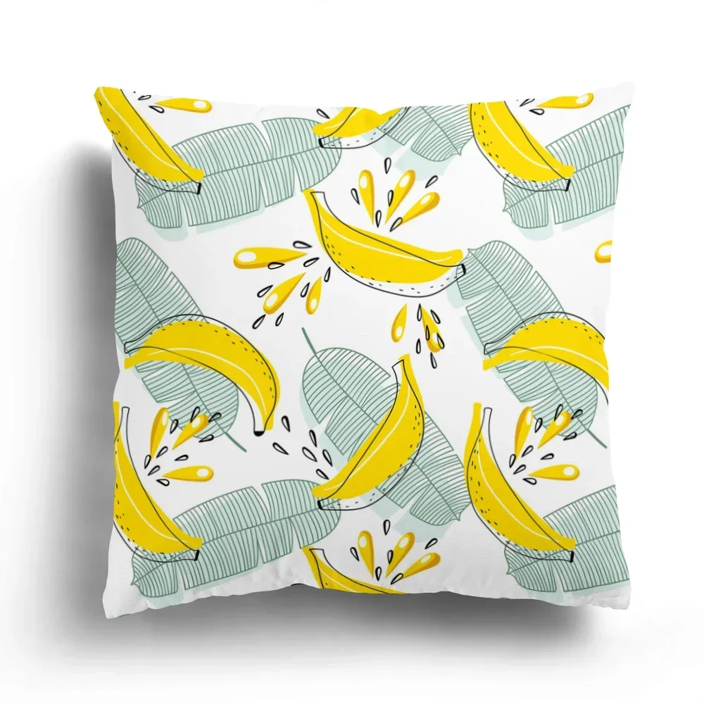 thumbnail image 1 of Funda de almohada de lujo con dibujos de limón para decoración del hogar, para exteriores, para coche, sala de estar, verano, 1 of 5