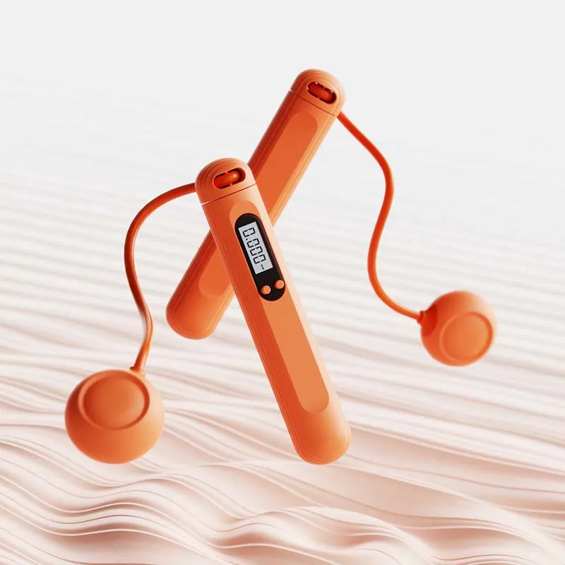 Ropeless Jump Rope With Counter Fitness Weighted Skipping Rope Smart Cordless Counting Skipping For Fitness Accessories