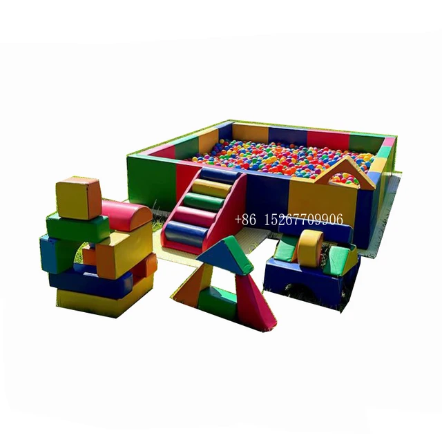 YLWCNN Customized Baby Soft Play Set Toddler Foam Block Ball Pool Fence Playground Kids Soft Cube Play Toys