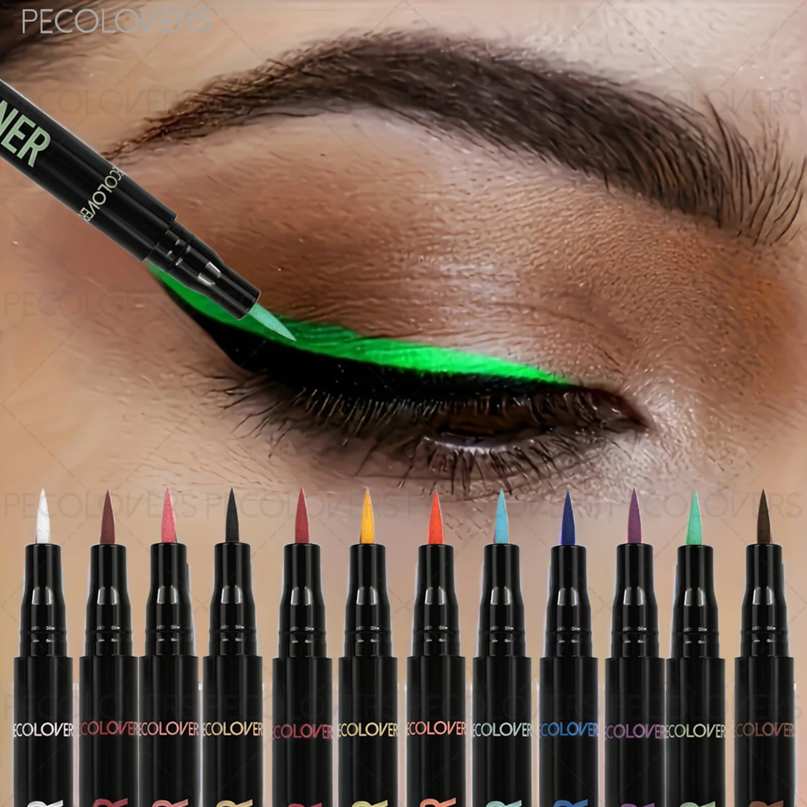 Liquid Colorful Eyeliner Pen High Pigmented Waterproof Smudge Proof_voghion.com