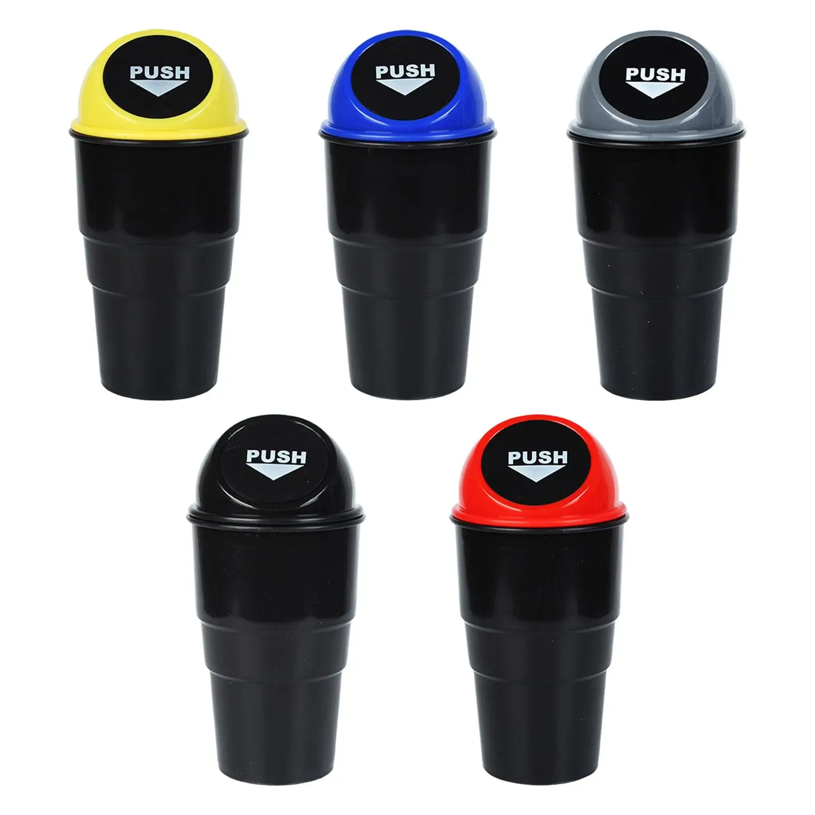 Generic Car Cup Holder Trash Can with Lid Waste Basket Bin Multipurpose Small Car Trash Bin For Truck SUV Desk Home Office