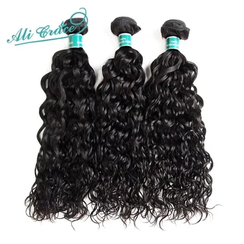 ALI GRACE Fasci di capelli brasiliani dell'onda d'acqua Tessitura dei capelli umani al 100% Estensioni dei capelli Remy Onda d'acqua 3/4 Fascio di capelli Spedizione veloce