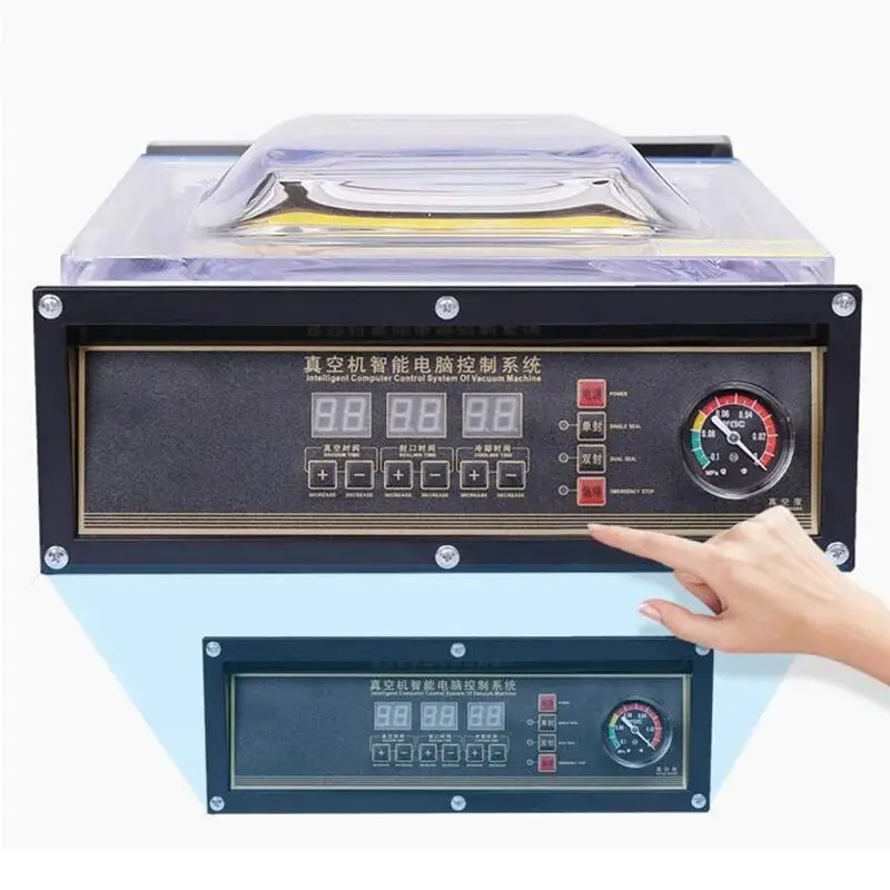 2.0LCommercial Dry and Wet Vacuum Sealer Meat Food Sealing Machine Industrial Pump Full-automation Food Vacuum Packing Machine 3