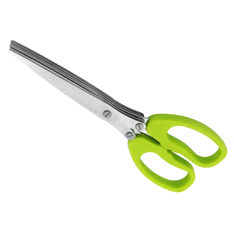 Muti-Layers Kitchen Scissors Stainless Steel Vegetable Cutter Scallion Herb Laver Spices cooking Tool Cut Kitchen Accessories