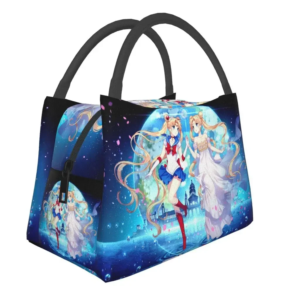 Japanese Shojo Manga Sailor Insulated Lunch Bags For Work Office Anime Moon Girl Leakproof Thermal Cooler Lunch Box Women