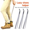 42cm Metal Stainless Steel Long Handled Shoe Horn Leather Shoehorn No Bending Spoon Home Tools For Backache Eldery Pregnant 1