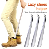 42cm Metal Stainless Steel Long Handled Shoe Horn Leather Shoehorn No Bending Spoon Home Tools For Backache Eldery Pregnant 1