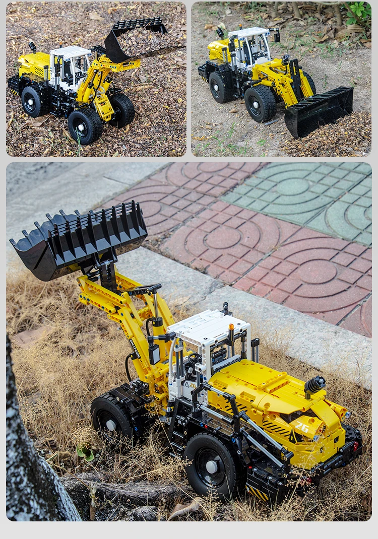 Mould King 17026 Technisches Auto-Spielzeug Der APP&RC Motorisierte Pneumatische Lader L550 Modellbausatz Weihnachtsgeschenk für Kinder – Detail 11