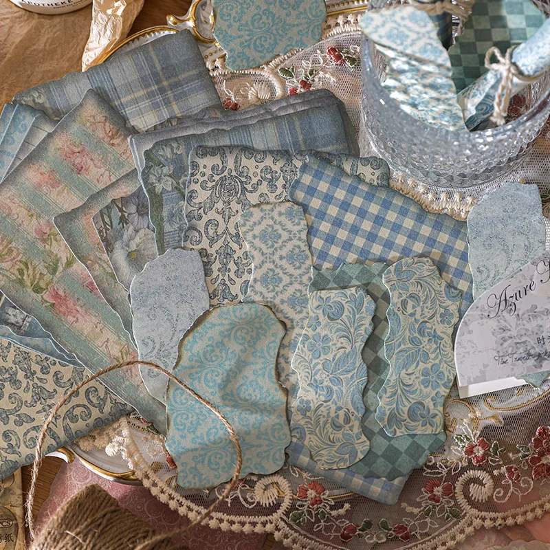Scrapbook Paper Scrapbooking Material Scrapbook Materials Diy Craft Materials Scrapbooking Paper 30 pcs Vintage INS Smudge theme material paper Planner Decorative Hand Account Diary Album Scrapbooking Background paper
