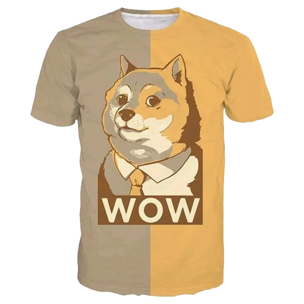 

3D Kabosu Shiba Inu Printed T Shirts Funny Doge Graphic T-shirt Harajuku Fashion Casual Streetwear Cute Kids y2k Tops Tee Shirts