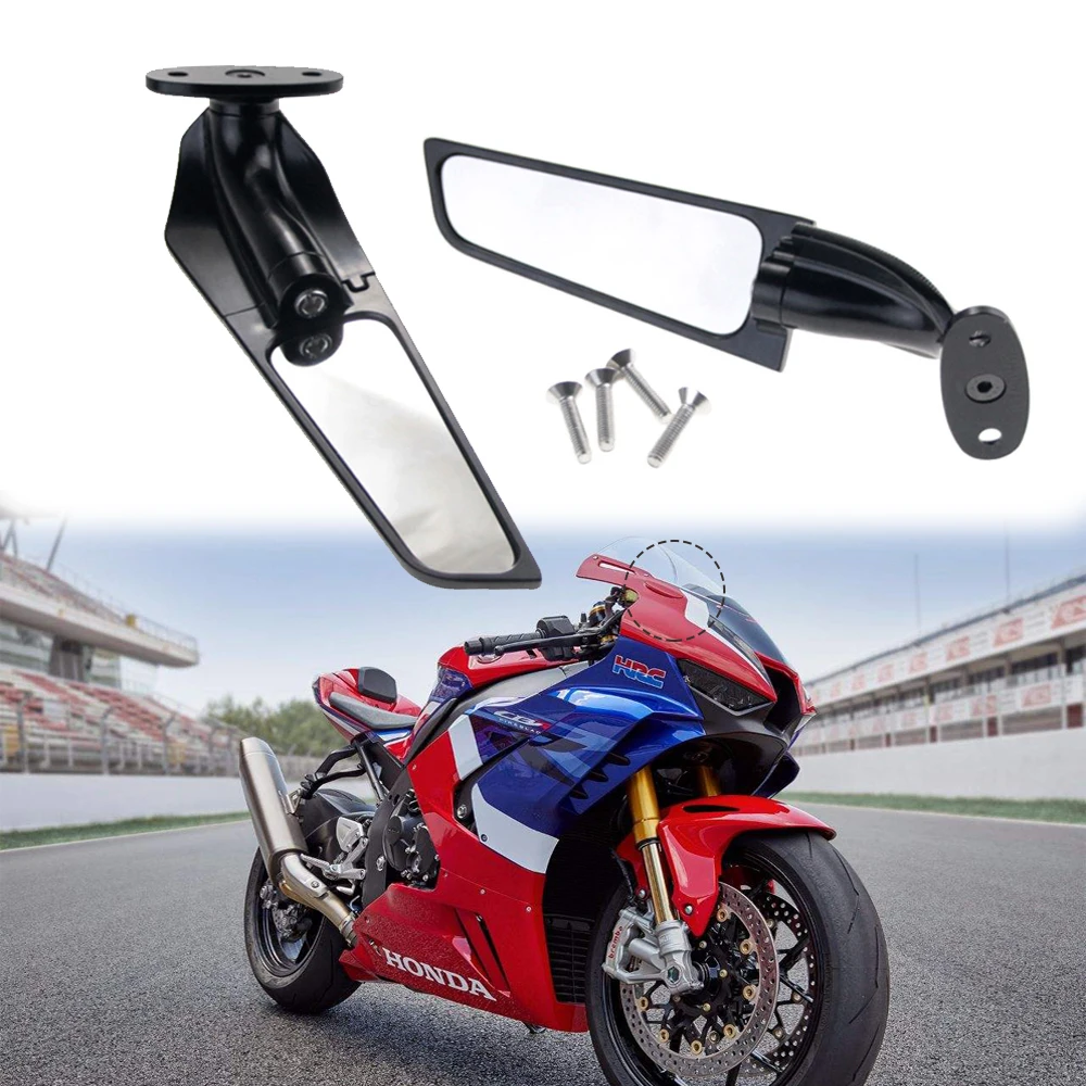 Motorcycle Mirrors Modified Wind Wing Adjustable Rotating Rearview Mirror For Honda CBR1000RR