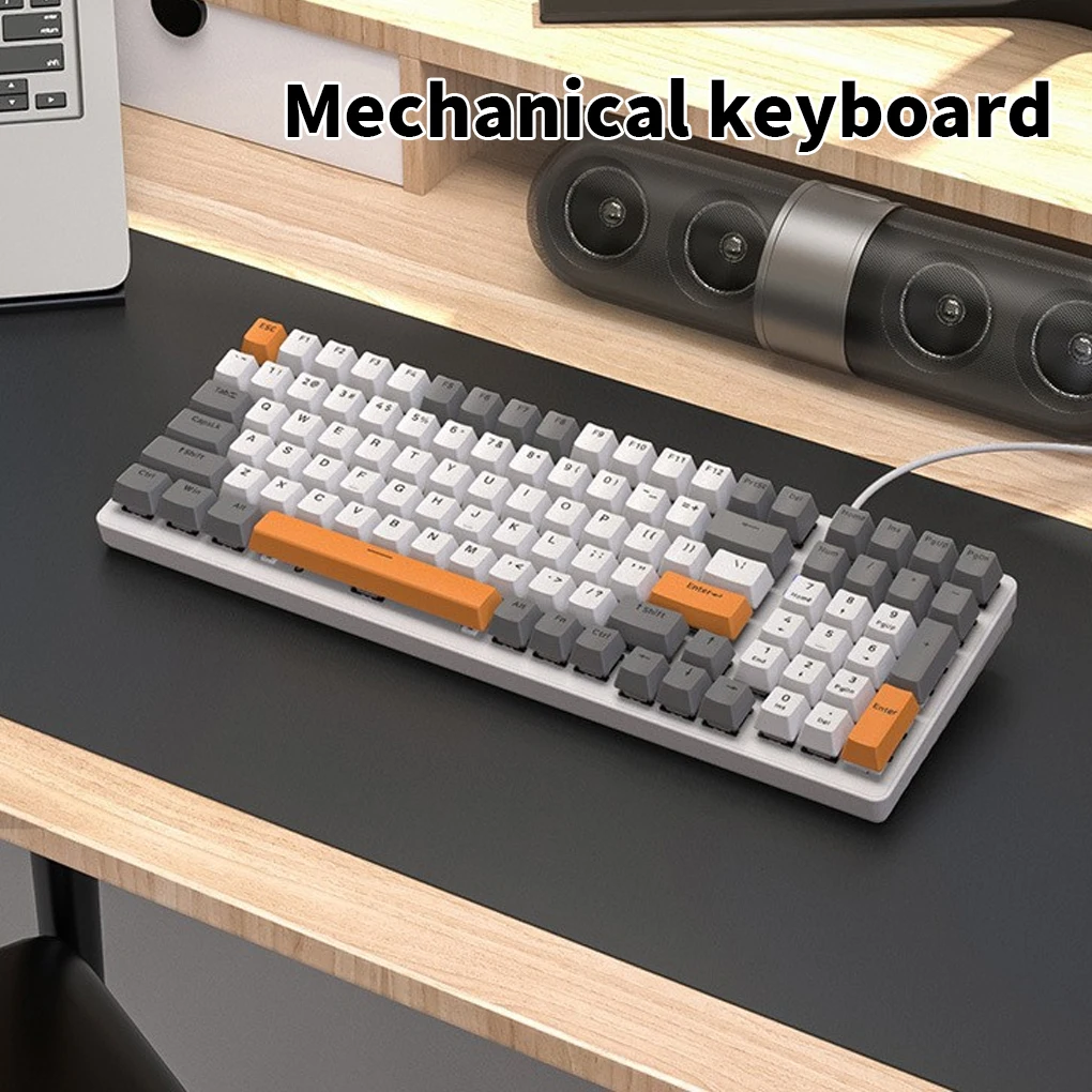 

Wired Mechanical Keyboard 100 Keys Backlight Laptop Key Board Maintenance
