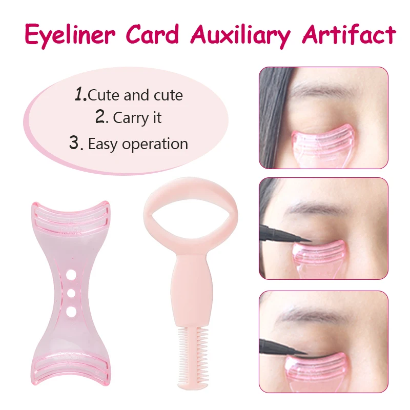 

Make Up Mascara Eyelash Comb Applicator Eyeliner Guide Card Women Eye Makeup Stencils Tools Accessories Beauty Cosmetics