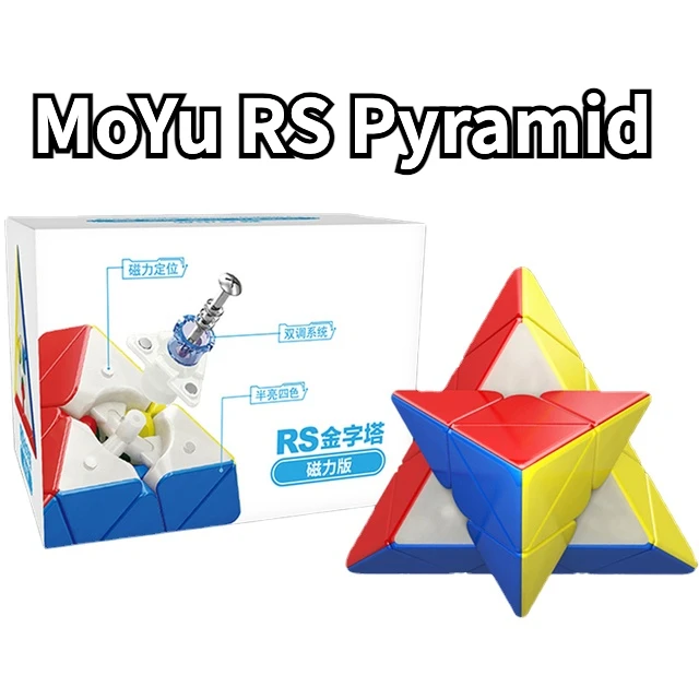 [Funcube] Moyu Rs Pyramid Rs 3X3X3 Pyramid Maglev Pyramid Cube Professional Magnetic Triangle Speed Puzzle Piraminx Magico Cubo