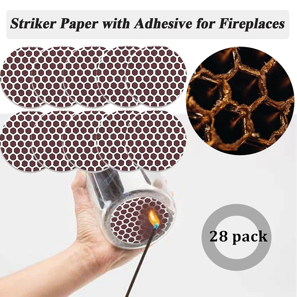 Fire Paper Matchstick Striker Striker Paper Matchstick Household Round DIY Handmade Sticker Strip 21 5cmx12cm