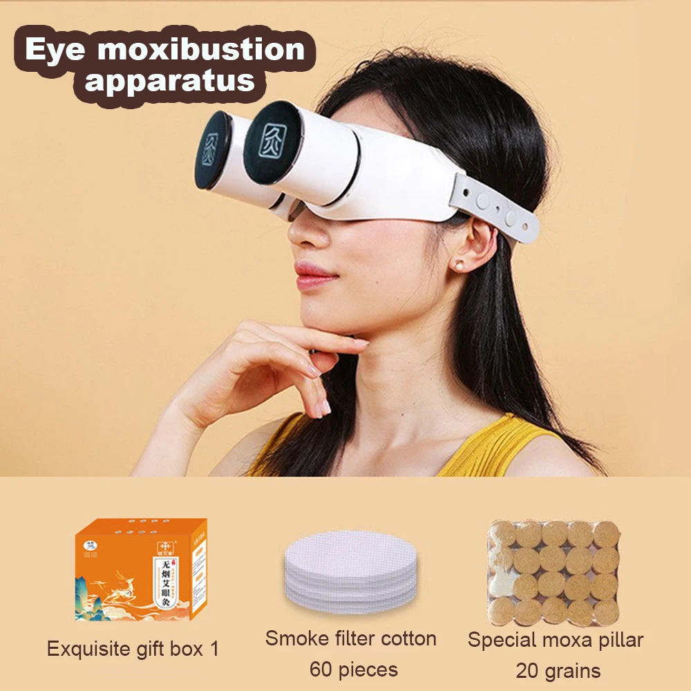Electric Moxibustion Burner Eye Care Instrument Hot Compress Moxa Therapy Warm Eye Massager Relieve Fatigue Remove Dark Circles