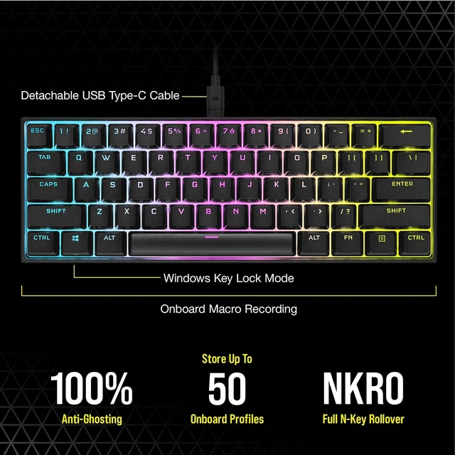 CORSAIR Gaming K65 RGB Compact Mechanical Gaming Keyboard