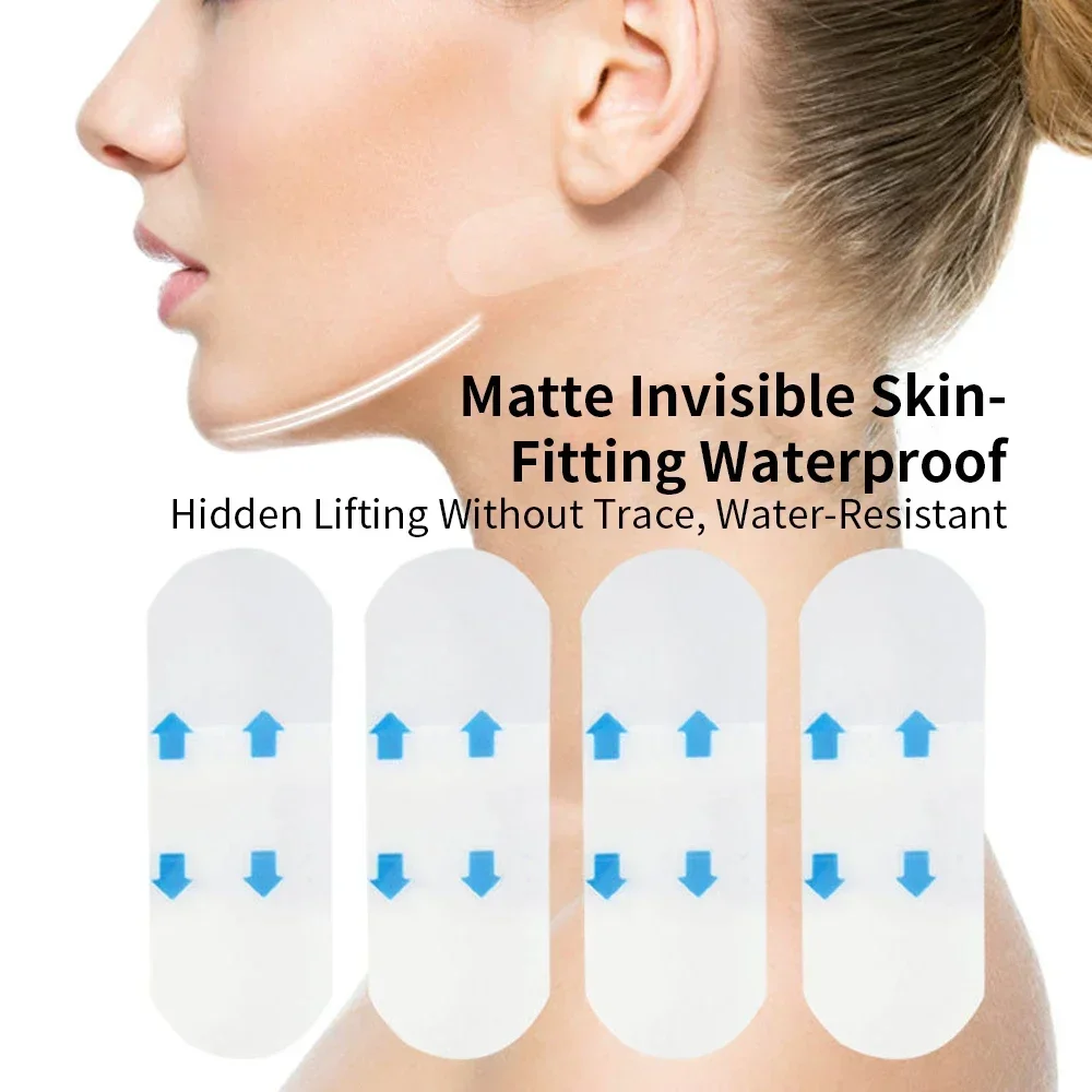 V Lift Face Sticker Invisible Makeup Adhesive Lift Face Tape Slim Patch Breathable Sticker Lifting Tighten Chin face lifting sticker 40Pcs/10Sheets