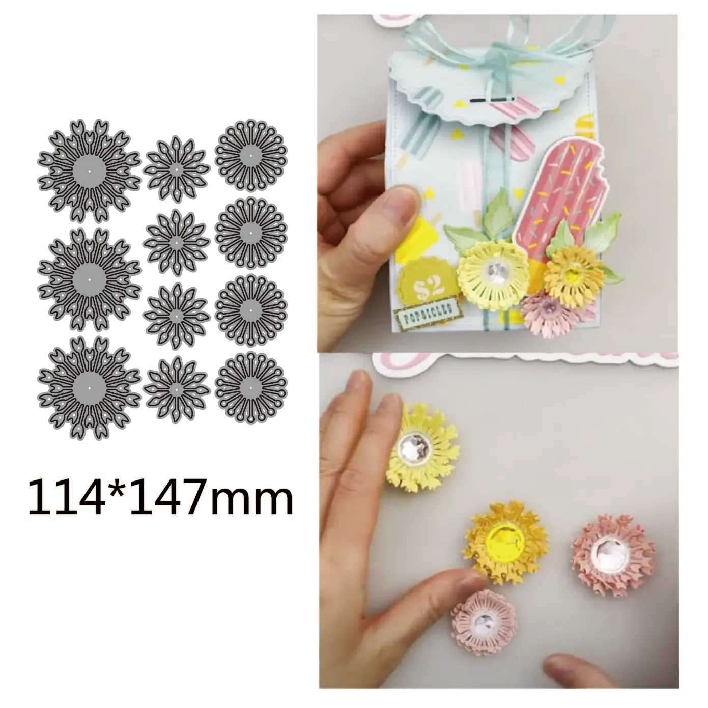 금속 절단 몰드 DIY 팝시클 셰이커, 스크랩북 종이 공예, 수제 사진 앨범 카드, 펀칭 및 엠보싱 템플릿, 2024 신제품