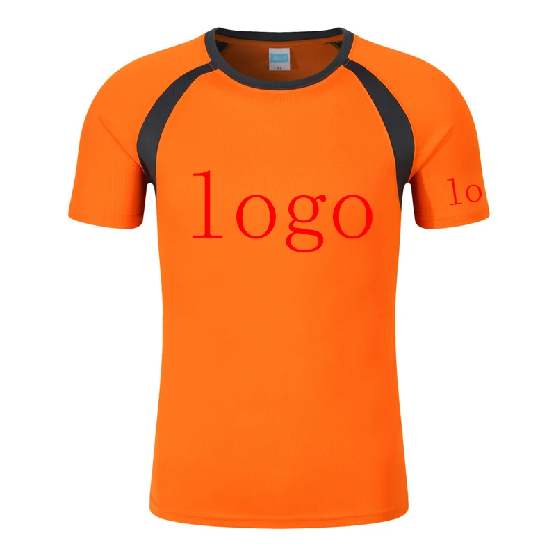 Custom Logo printing fashion 2023 new men's summer eight-color short-sleeved casual slim T-shirt top