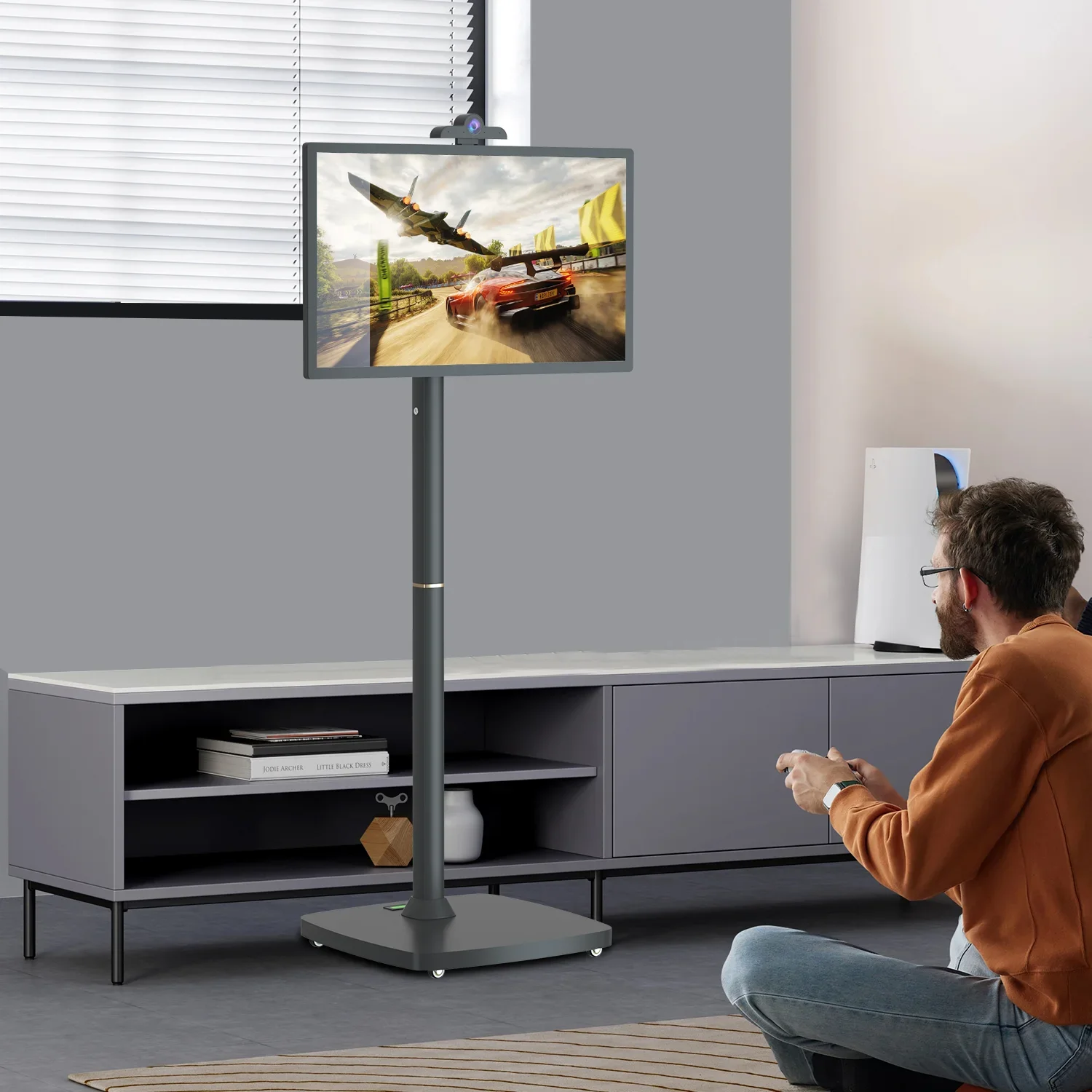 32inch high quality Smart Tv Portable Tv Screen touch screen advertising monitor movable