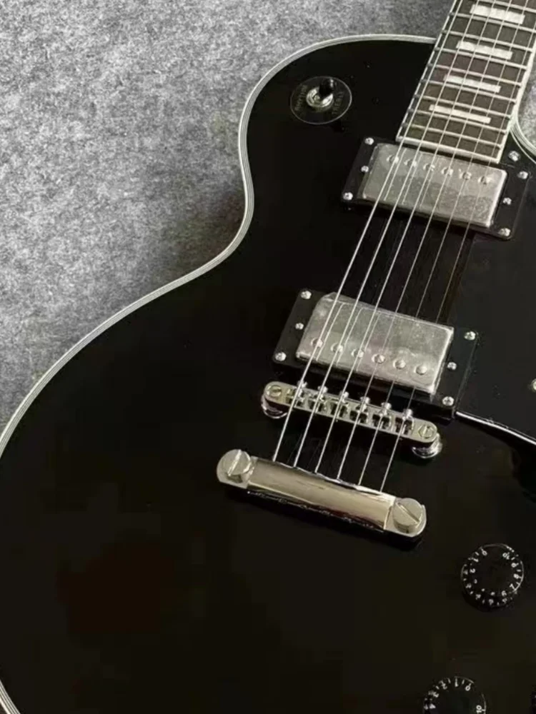 Electric Guitar,Black lp guitar ， Mahogany Body, Made in China, Chrome Hardware, Free delivery