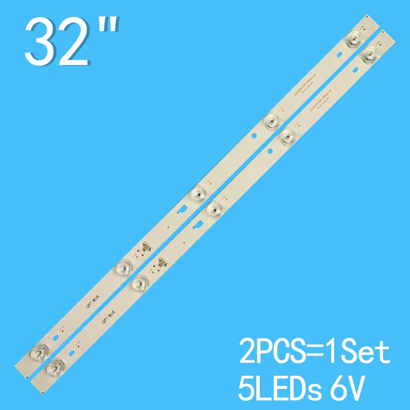 2Pcs 527MM 6V Led Tv Backlight Strip For Cantv 32inch 32HR332M05A1 V3 HR-3650-04145 C32KD210 C32KD110 2pcs set tv backlight strips lights hs 018 d3200601 3030as for haier 32inch tv led tv strip light lcd backlight