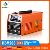 HITBOX 3 in1 HBM200 Welding Machine MIG Semi-automatic Without Gas Inverter MIG Gasless MMA Lift TIG Welder 1