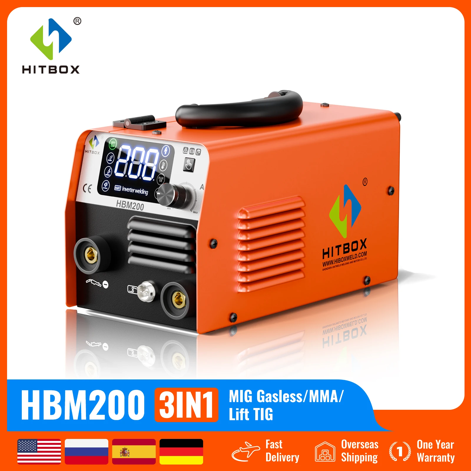 HITBOX MIG Welding Machine MMA/Lift TIG/MIG Gasless MIG CO2 Gas Multifunctional Gas/Air-less Shielded Welder Maquina de soldar 2