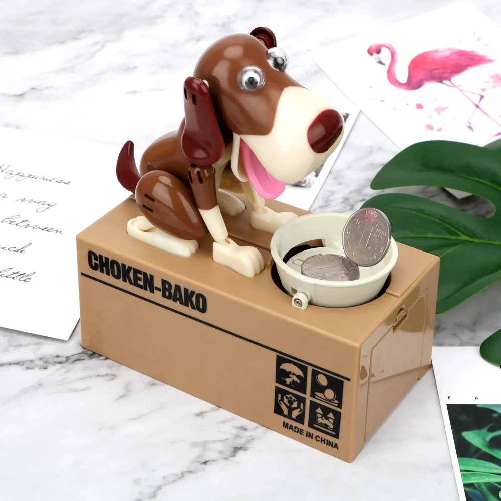 Cartoon Robotic Dog Coin-Stealing Piggy Bank – Fun and Interactive Money-Saving Box Gift