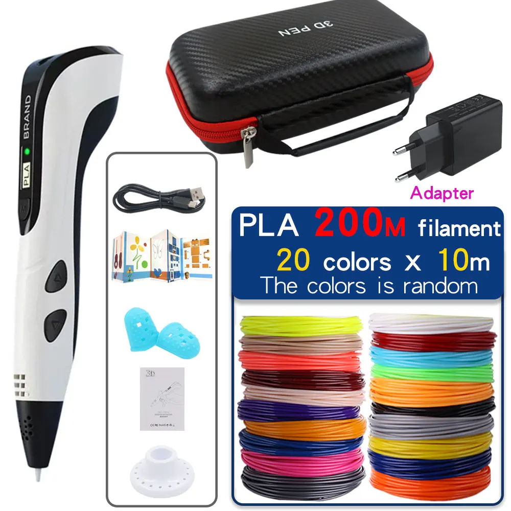 

New Design 3D Printing Painting Pen Set with PLA Filament Portable Travel Storage Box Children Birthday Christmas Creative Gift