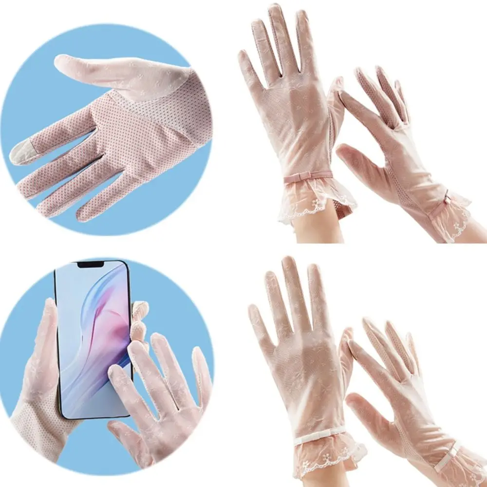 

Summer UV Protection Thin Non-slip Sunscreen gloves Lace Gloves Touch Screen Gloves Driving Gloves
