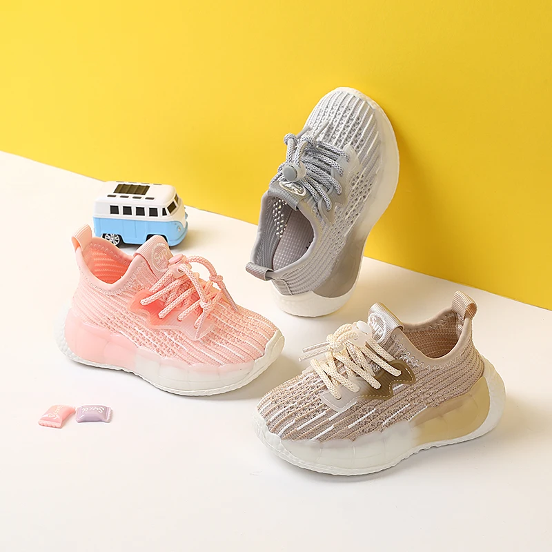 DIMI Spring Baby Toddler Shoes Soft Breathable Knitting Infant Sneaker Light Non-Slip 0-3 Year Boy Girl Walkers Shoes