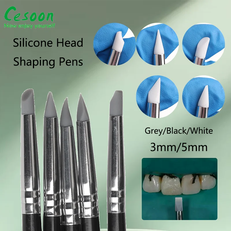 Dental Shaping Silicone Resin Brush Pens Porcelain Teeth Tool Adhesive Composite Cement 5mm Head Soft Art Brushes Dentistry