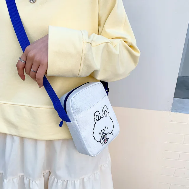 Bolso pequeño de lona para mujer, bandolera de viaje de gran capacidad, a la moda, para estudiante y chica - Imagen 5