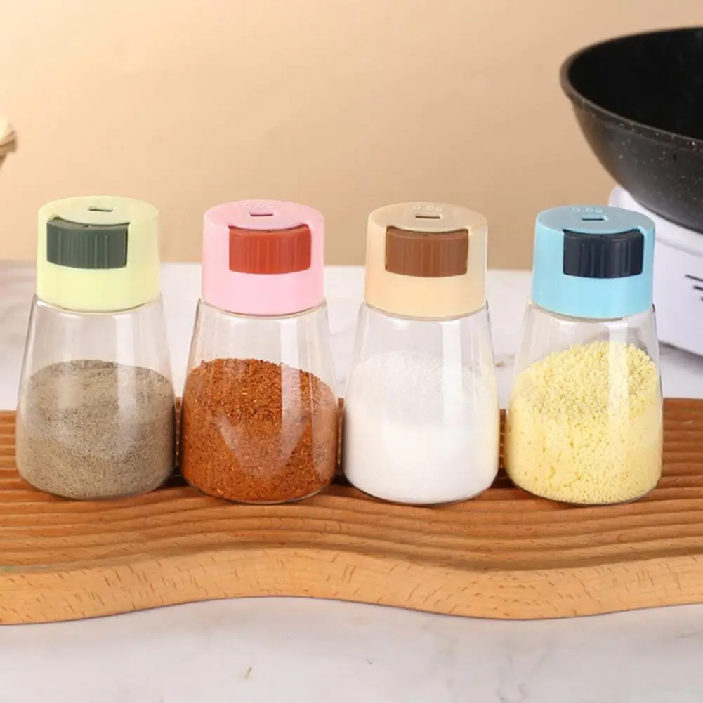 Salt Shaker Each Press 0.5g Healthy Daily Intake Pepper Spice Dispenser One-button Press Measuring Seasoning Bottle For Kitchen