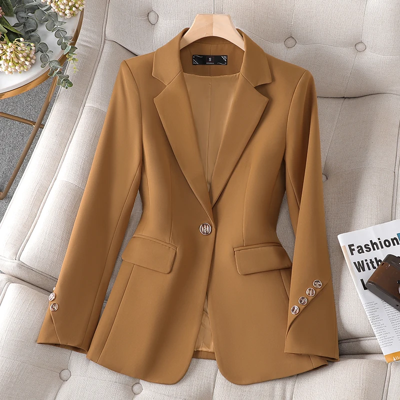 Fashion Professional Women's autumn and winter new long-sleeved suit elegant temperament shows self-confidence