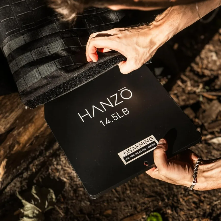 Weighted Vest Plates –19.75 lbs Pair – Powder-Coated Steel Plates for Weighted Vests – Durable Resistance Weights for Rucking, S