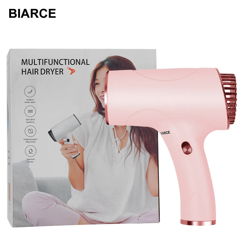Wireless Portable Hair Dryer Home Travel Quick Dry Anion Charging Dual-use Usb Charging Car Electric Hair Dryer