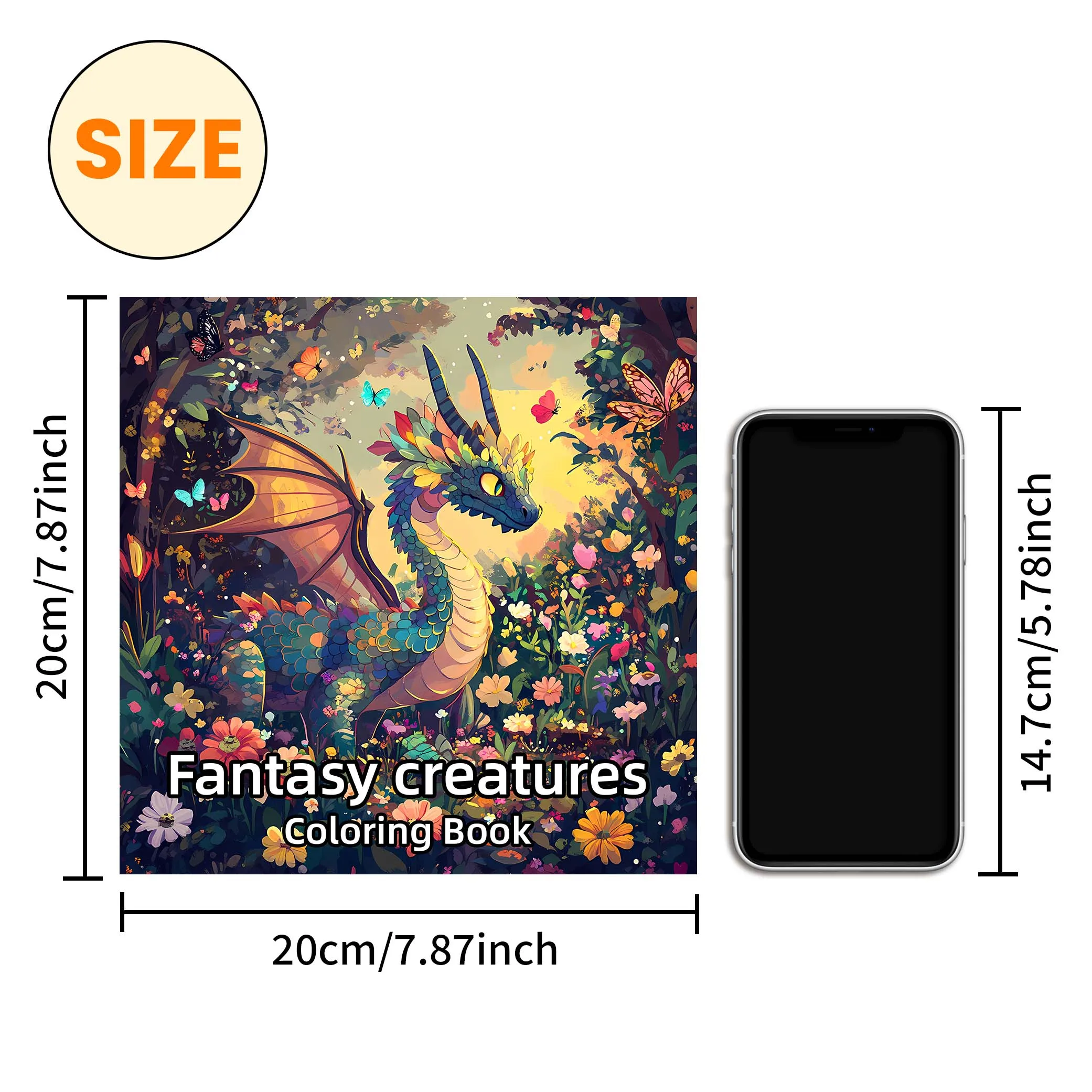 Fantasy creatures coloring Book DIY Art Doodle Painting Learning Color Booklet Arts Beginners  Ideal gift for family or friends 2