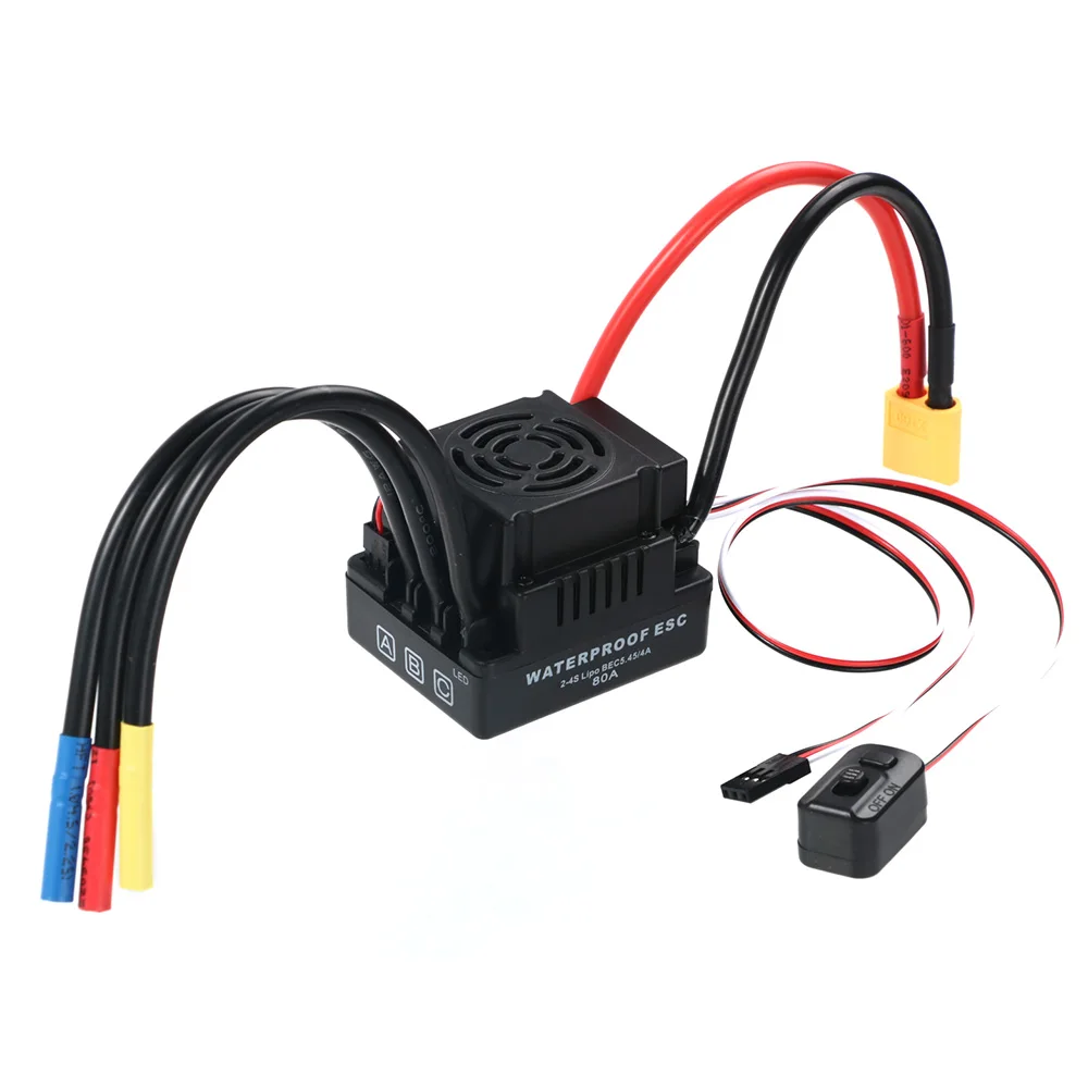 Contrôleur ESC brushless avec dissipateur thermique, idéal pour voiture RC