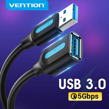 Vention Cable de extensión USB 3,0 Cable USB 2,0 Cable de datos USB macho a hembra para Smart TV PS4 Xbox One PC Cable de extensión USB 3,0 1
