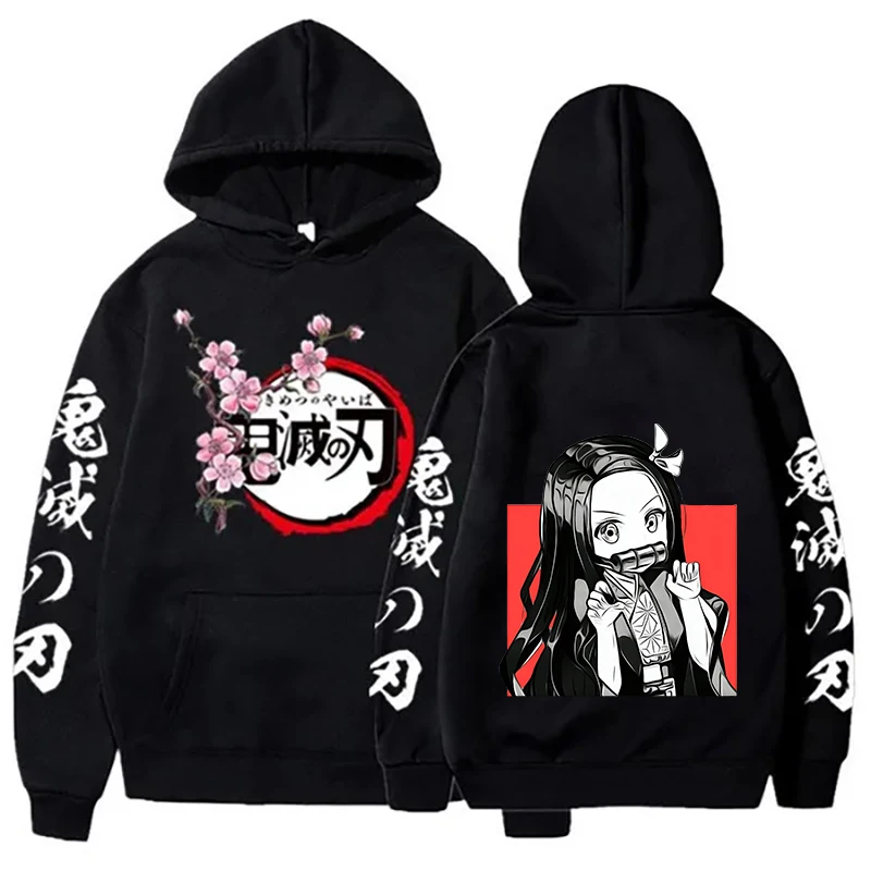 

New Autumn And Winter Hoodies Kamado Nezuko Printed Hoodie Street Outdoor Hooded Hip Hop Sweatshirt for Women Men